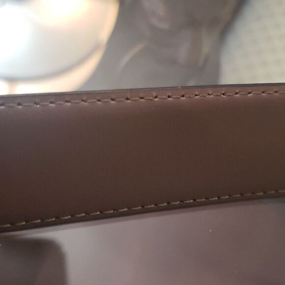 𝅺arnold Palmer Reversible Plaque Buckle Leather Belt - Picture 6 of 6